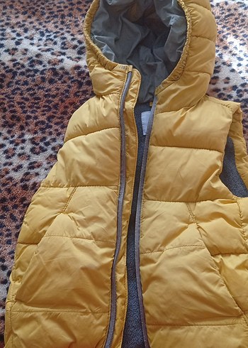 Erkek Çocuk Sarı Kapüşonlu Yelek - Görsel 6