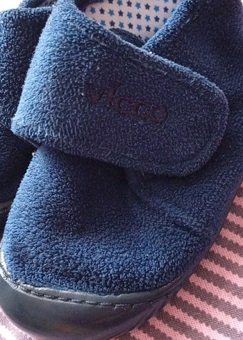 Erkek Çocuk Lacivert Sıcak Terlik Velcro - Görsel 2