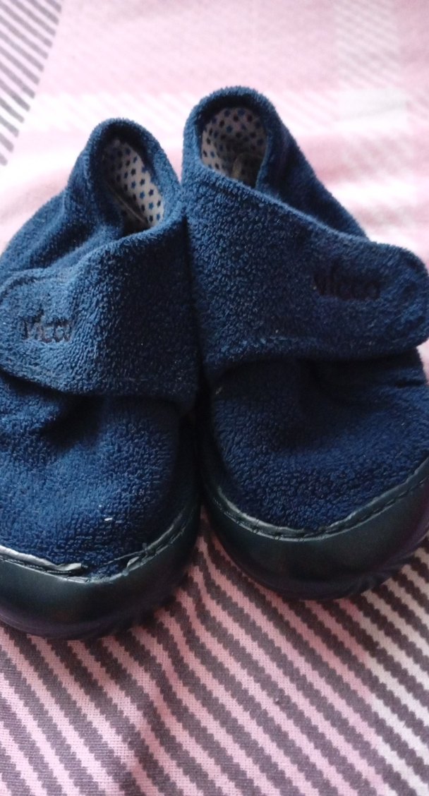 Erkek Çocuk Lacivert Sıcak Terlik Velcro - Görsel 5