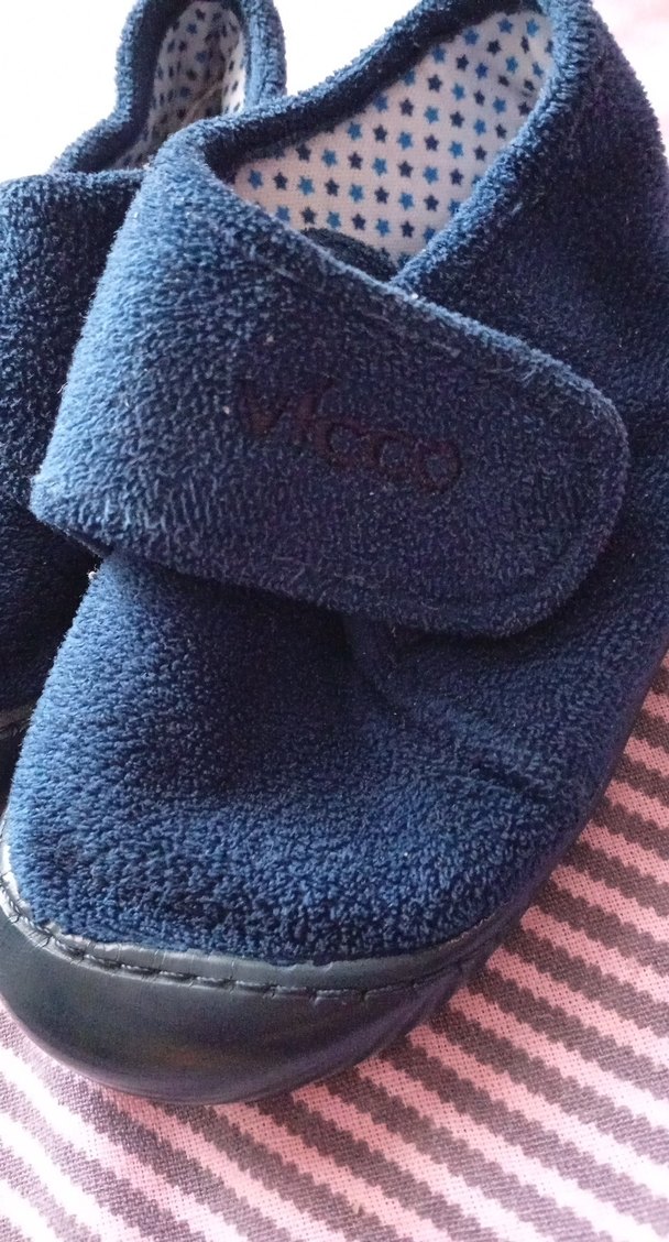 Erkek Çocuk Lacivert Sıcak Terlik Velcro - Görsel 2