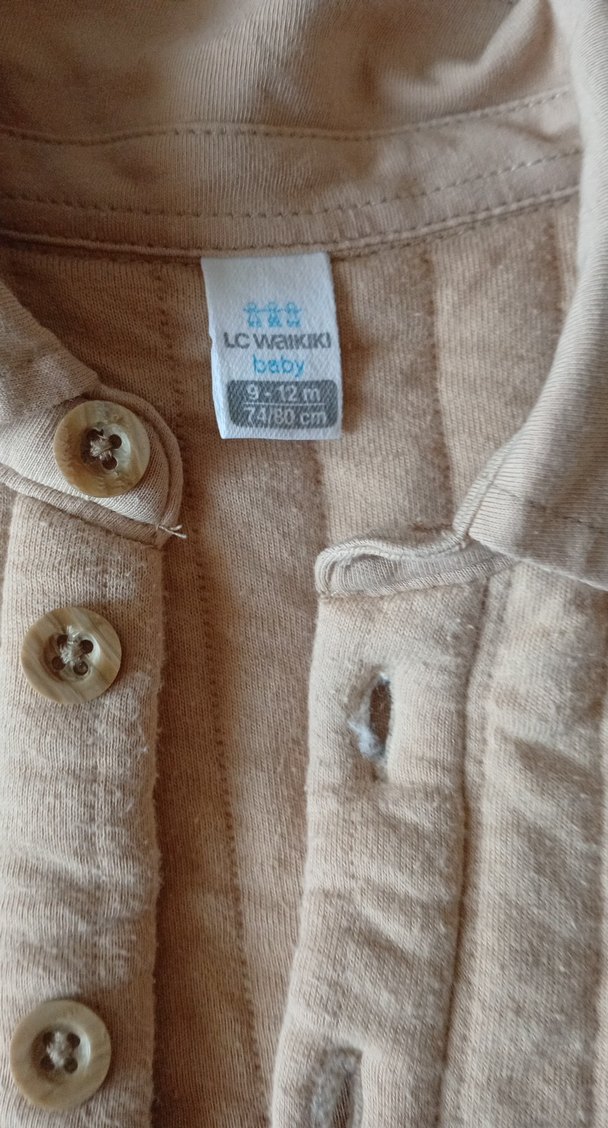 Düğmeli Bohem Kadın Kahverengi Mont - Görsel 5