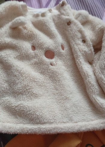 Sarı Dantel Detaylı Kız Sweatshirt - Görsel 4