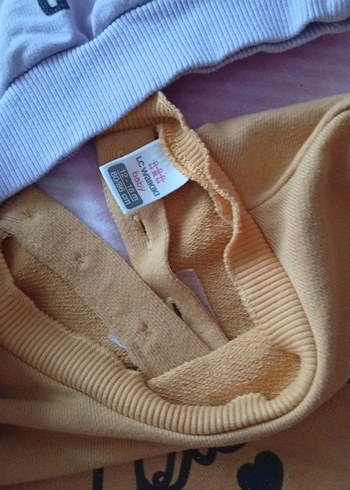 Sarı Dantel Detaylı Kız Sweatshirt - Görsel 3