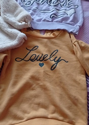 Sarı Dantel Detaylı Kız Sweatshirt - Görsel 2