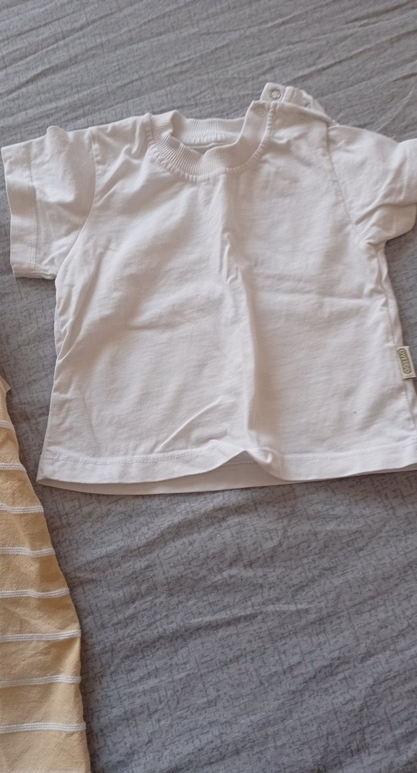 Bej Keten Bebek Erkek Kısa Kollu Takım - Görsel 3