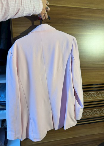 Pembe Düğmeli Kadın Blazer Ceket - Görsel 3