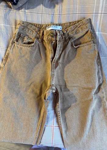 hardal rengi vintage pantolon - Görsel 3