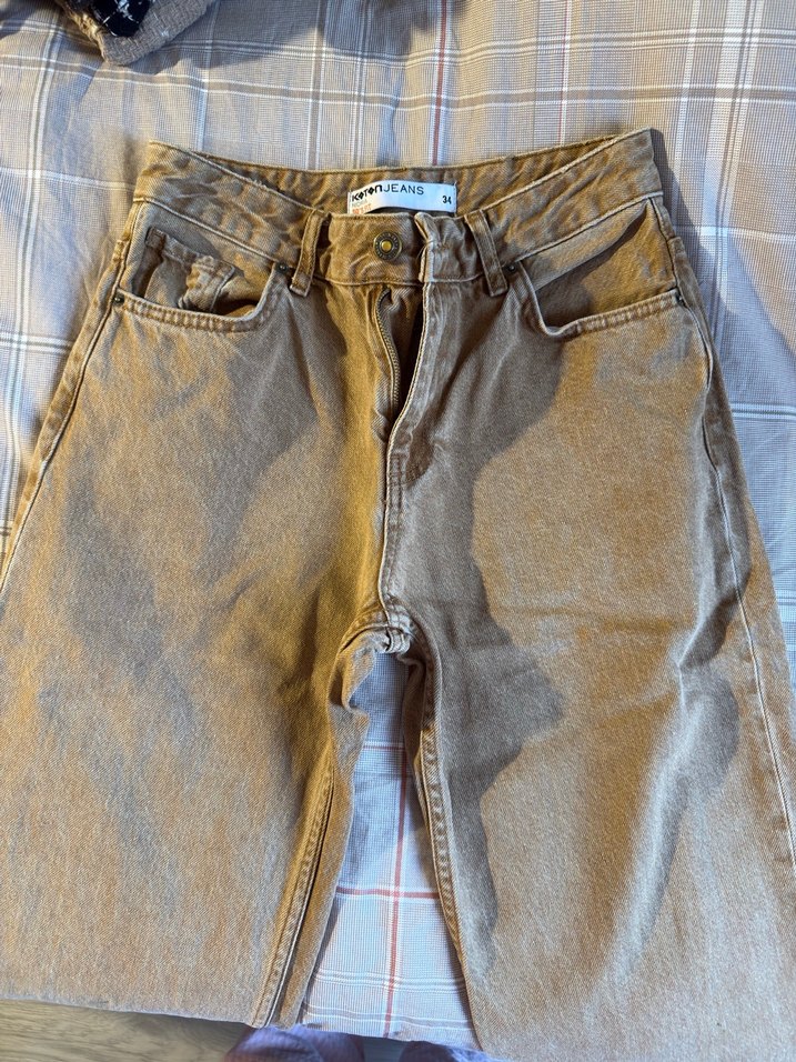 hardal rengi vintage pantolon - Görsel 3