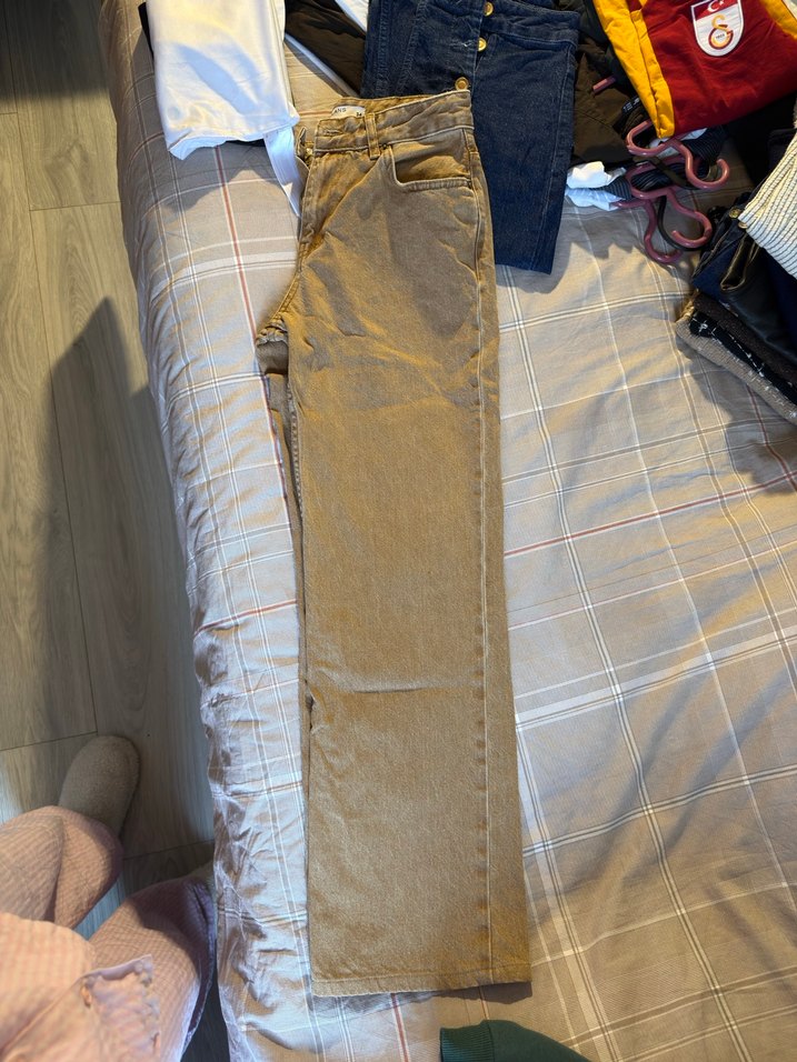 hardal rengi vintage pantolon - Görsel 2