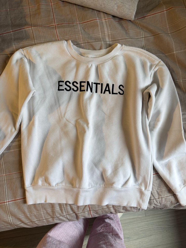 Beyaz ESSENTIALS Baskılı Rahat Sweatshirt - Görsel 2