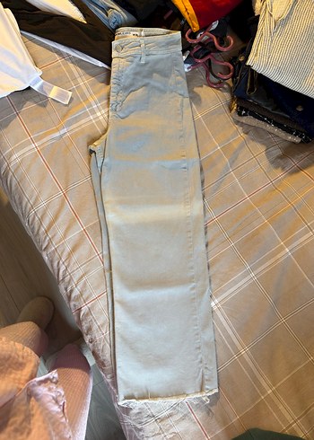 Bej Kadın Denim Midi Pantolon - Görsel 2