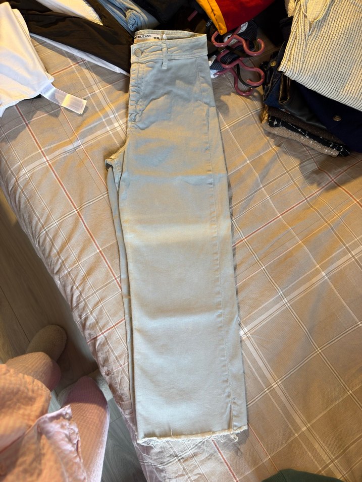 Bej Kadın Denim Midi Pantolon - Görsel 2