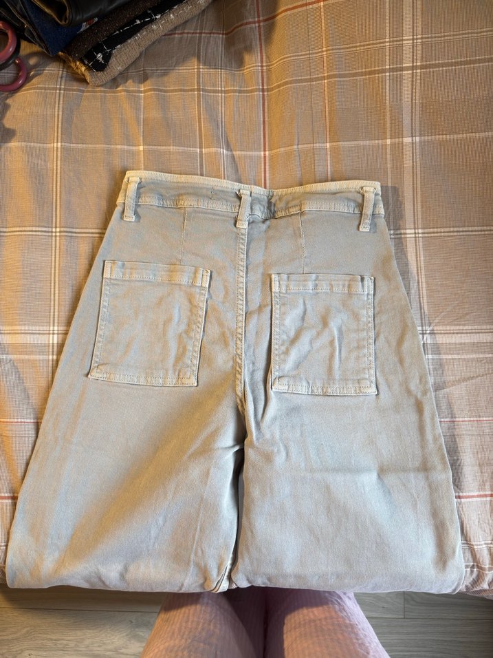 Bej Kadın Denim Midi Pantolon - Görsel 4