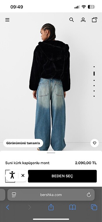 Bershka Bershka suni kürk mont