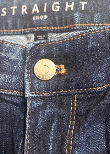 38 Beden Nakışlı Altın Rengi Kadın Denim Pantolon
