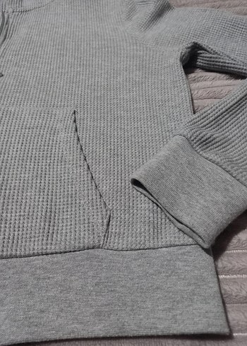 Mavi Jeans Gri Kapüşonlu Fermuarlı Kadın Sweatshirt