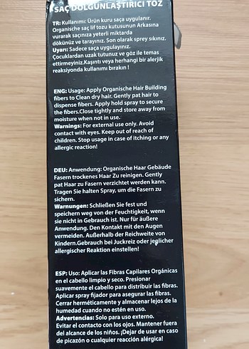 Organische Saç Dolgunlaştırıcı Toz 50 gr - Görsel 2