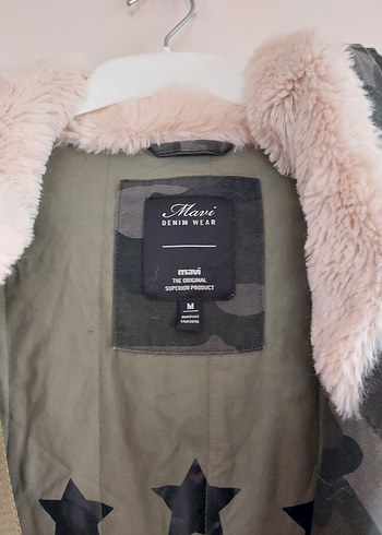 Kadın Gri Kamuflaj Kemerli Ceket - Görsel 2