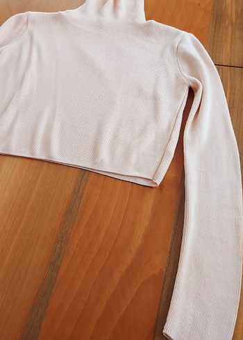 Bej Yüksek Yakalı Kadın Triko - Görsel 2