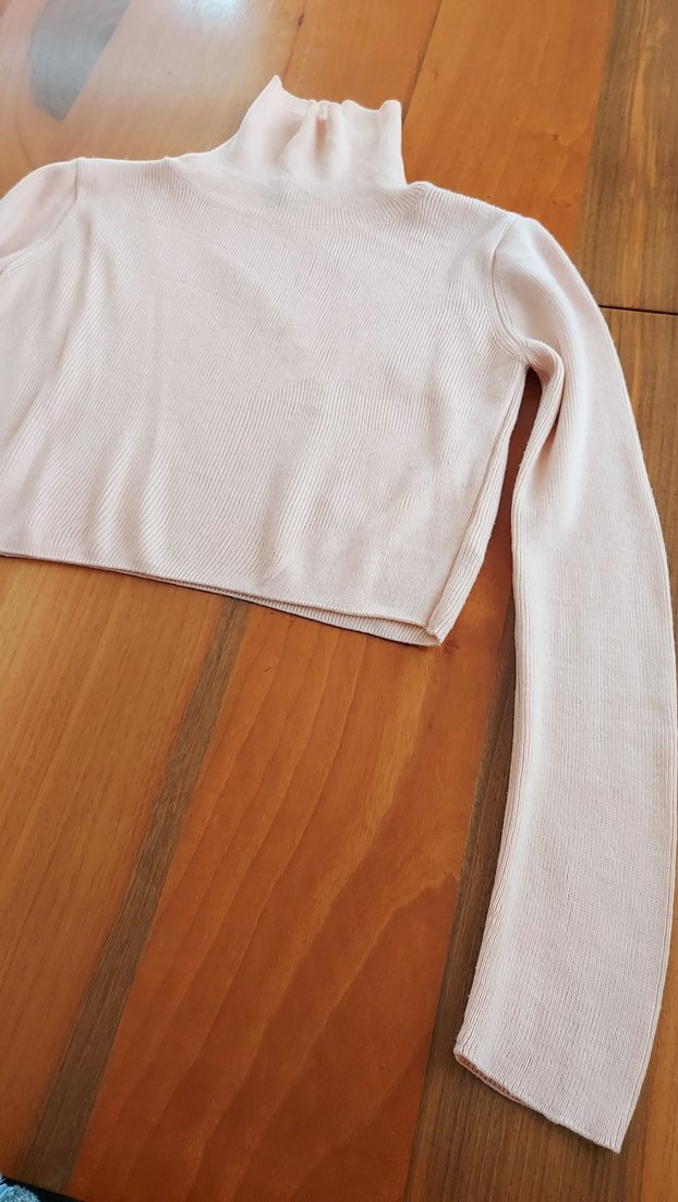 Bej Yüksek Yakalı Kadın Triko - Görsel 2