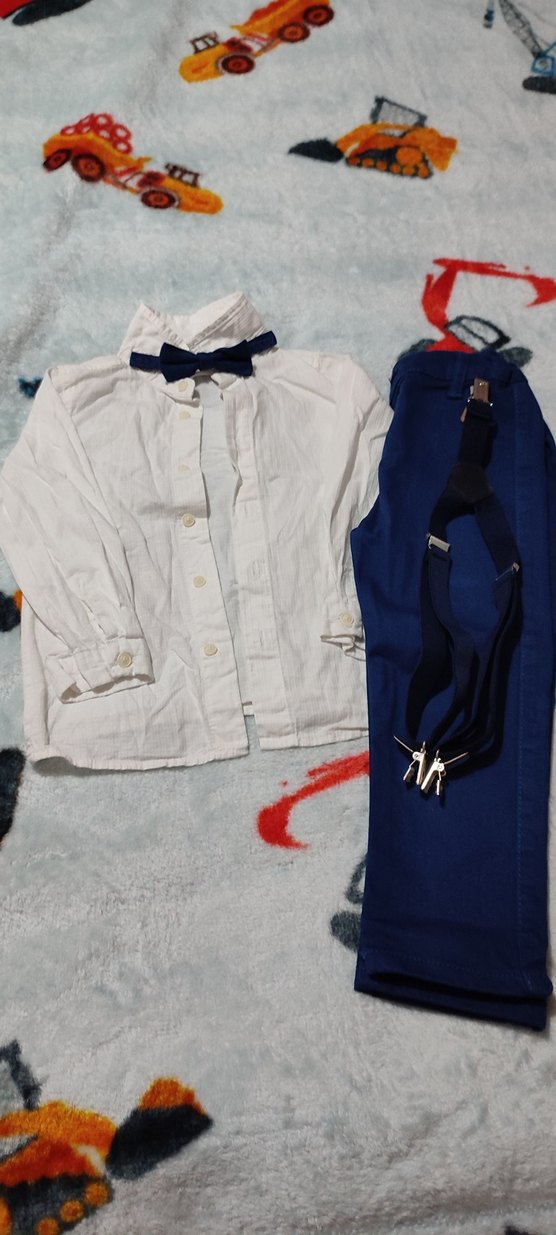 Mavi Kot Pantolonlu Bebek Erkek Takım - Görsel 4