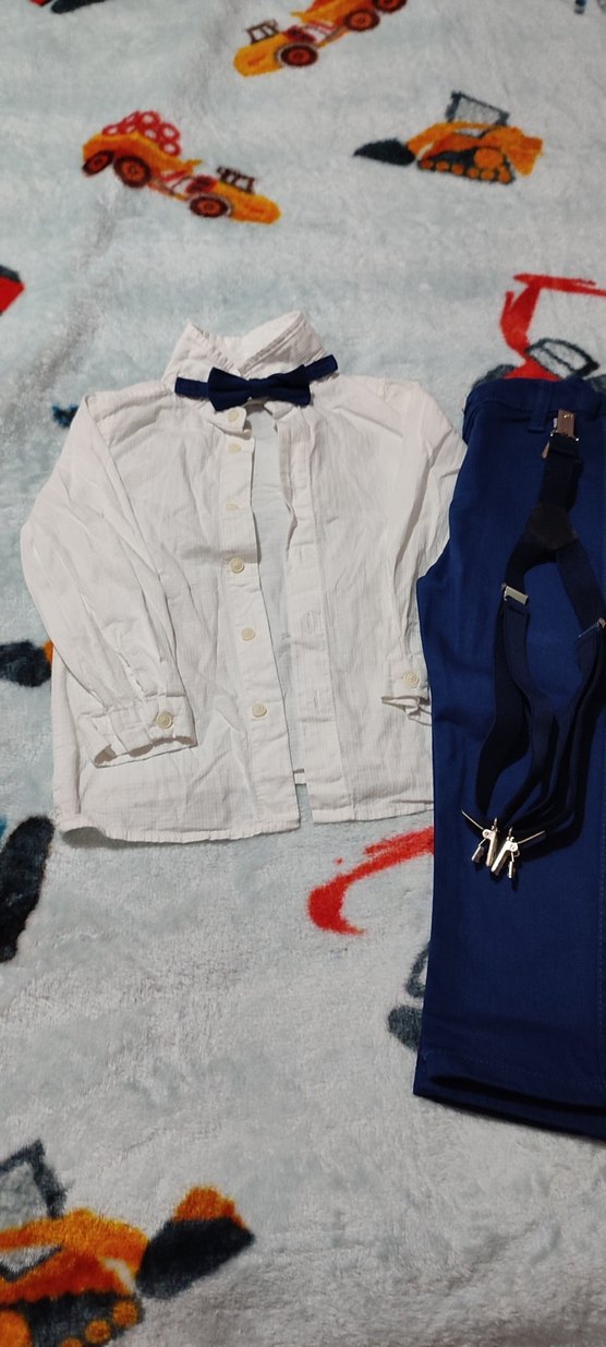 Mavi Kot Pantolonlu Bebek Erkek Takım - Görsel 3