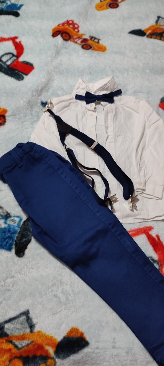 Mavi Kot Pantolonlu Bebek Erkek Takım - Görsel 2