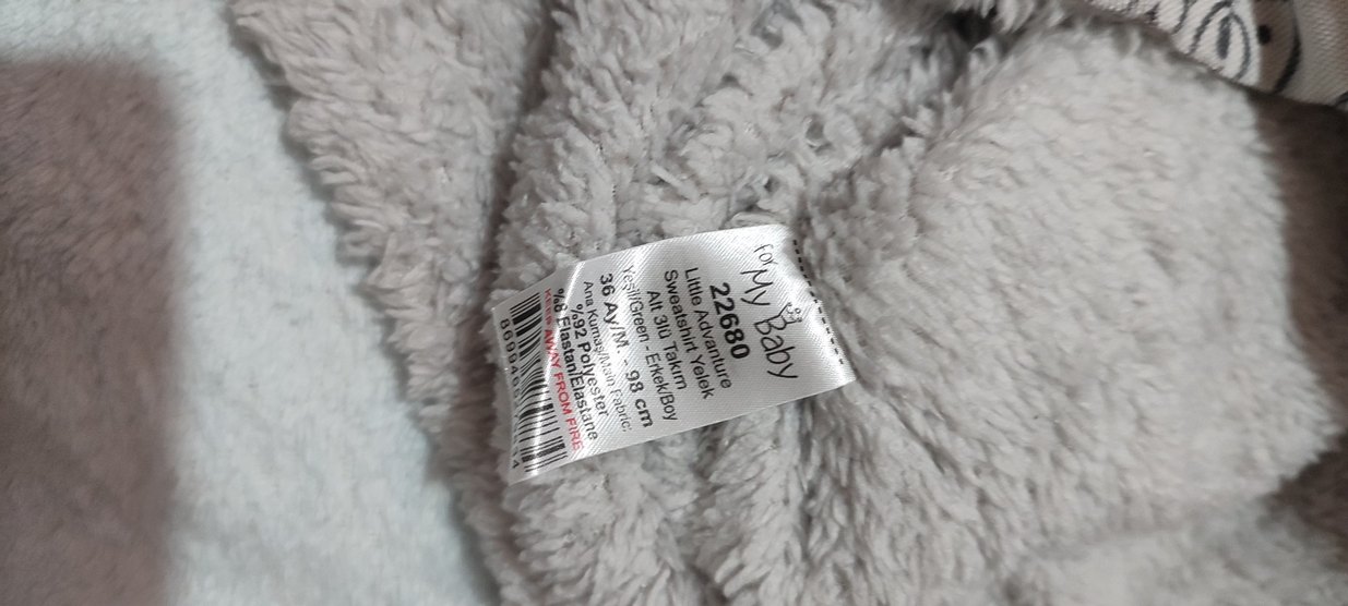 Gri Desenli Kapüşonlu Erkek Bebek Takım - Görsel 4