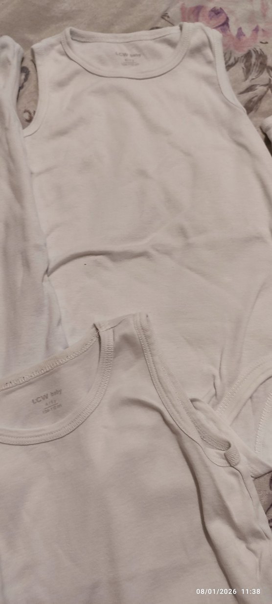 Bebek Erkek Kısa Kollu Beyaz Body - Görsel 3