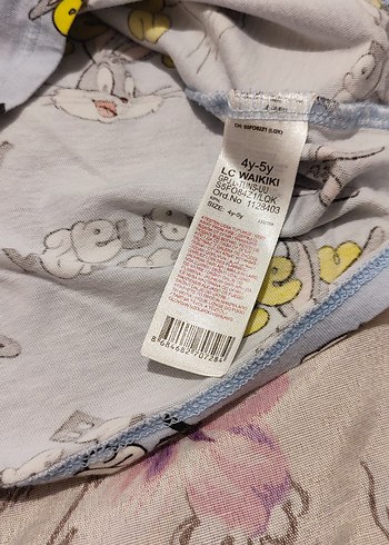 Bugs Bunny Desenli Gri Lohusa Pijama Takımı - Görsel 4