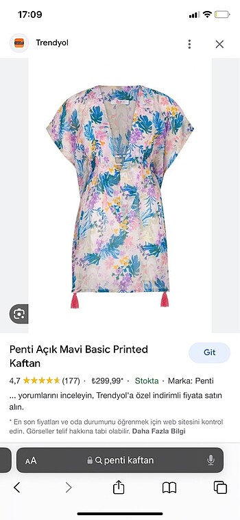 penti kaftan