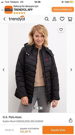 Polo siyah mont