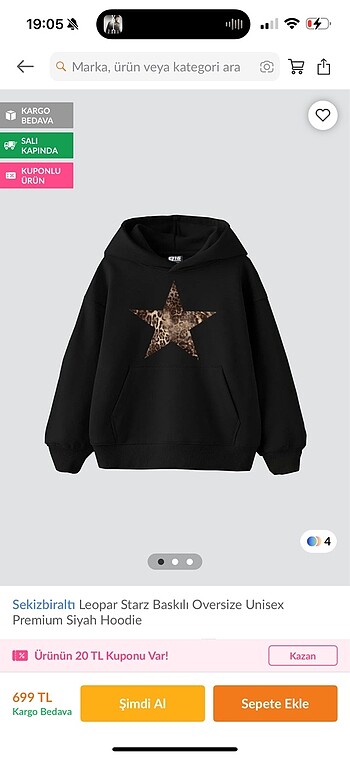 yıldızlı sweatshirt
