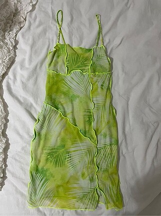 bershka yeşil elbise