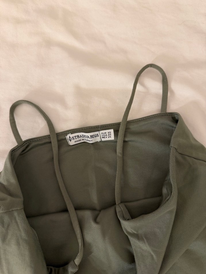 Kadın Haki İnce Askılı body - Görsel 2