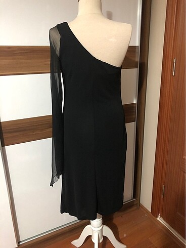 Diğer Siyah tek kollu butik elbise