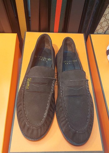 Yves Saint Laurent Saint Laurent Siyah Suet Loafer