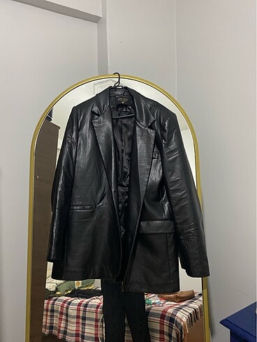 Deri blazer ceket