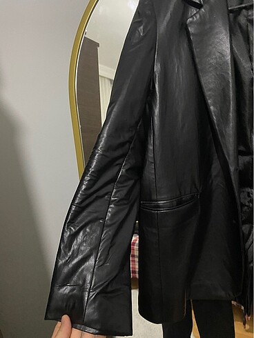40 Beden Deri blazer ceket