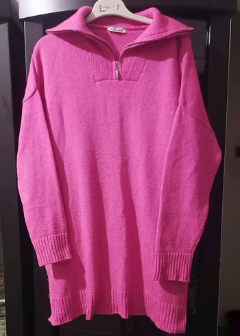 LC Waikiki Pembe Yüksek Yakalı Örgü Kadın Kazak