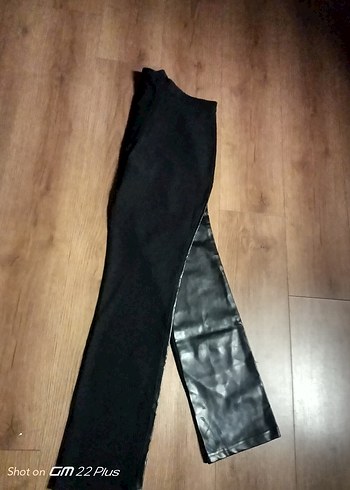38 Beden MİXAGE Deri & kumaş Siyah Kadın Pantolon, Normal Boy
