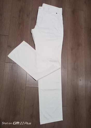 46 Beden Erkek Beyaz Regular Fit Pantolon