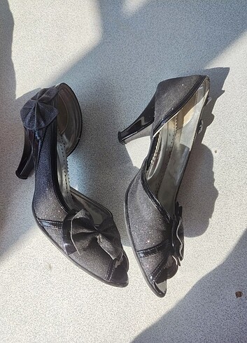 34 numara simli topuklu ayakkabı - Görsel 5