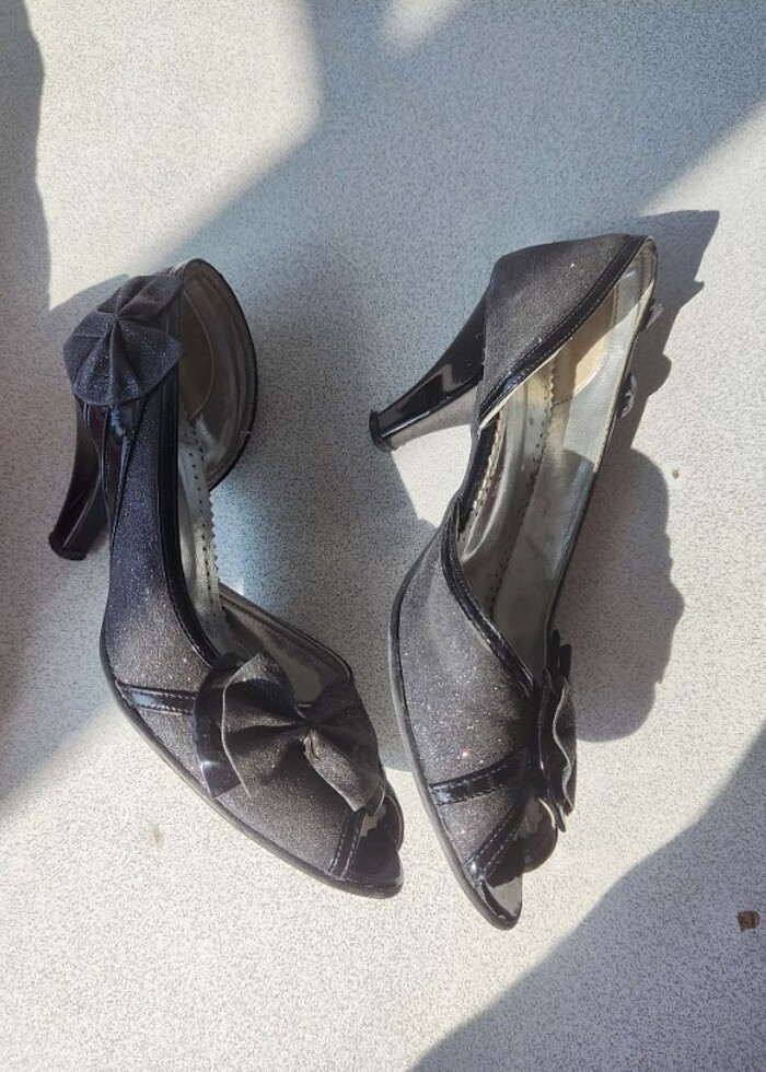 34 numara simli topuklu ayakkabı - Görsel 5