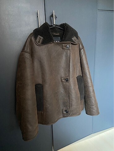 zara suni yünlü kahverengi ceket/mont