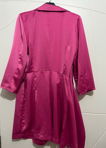 s Beden pembe Renk Parlak Pembe Uzun Kadın Tulum