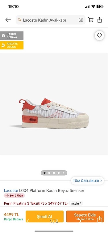 Lacoste ayakkabı