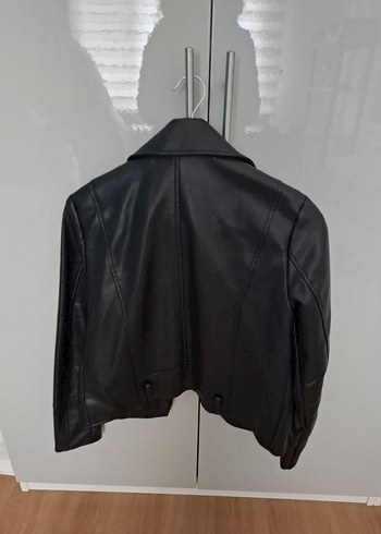 Siyah Deri Ceket - Görsel 4