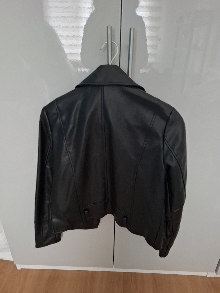 Siyah Deri Ceket - Görsel 4