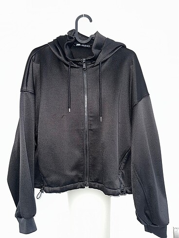 Zara kapüşonlu crop ceket